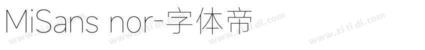 MiSans nor字体转换